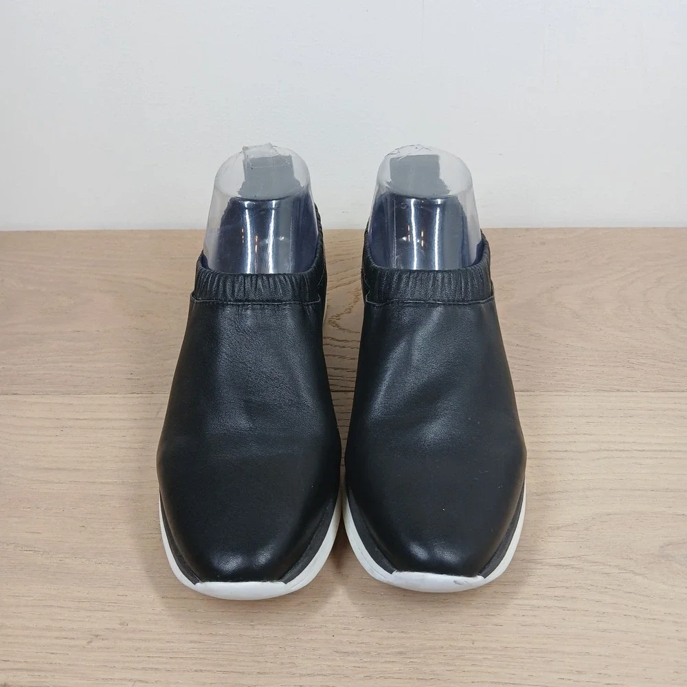 Louise et Cie Slip On Sneakers Women 7.5 Black Leather Platform Minimalist